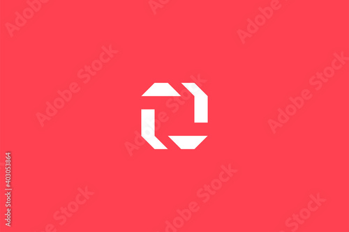 Minimal Modern Abstract Letter O Dark Background Logo Template