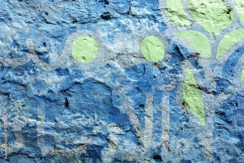 Details of arabic architecture in the old medina of Tangier.Morocco