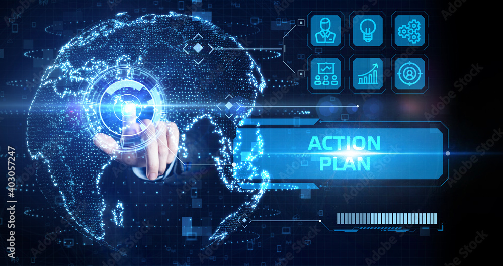 Business, Technology, Internet and network concept. Concept meaning proposed strategy or course of actions for certain time. Business, Technology, Internet and network concept. Concept meaning proposed strategy or course of actions for certain time.