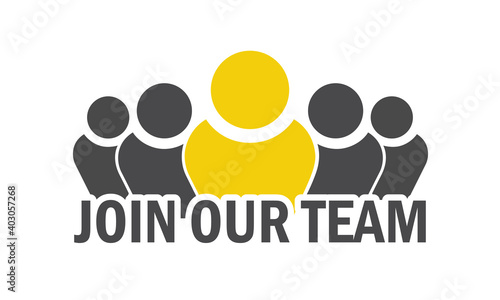 join our team concept. job vacancy and hiring recruitment.