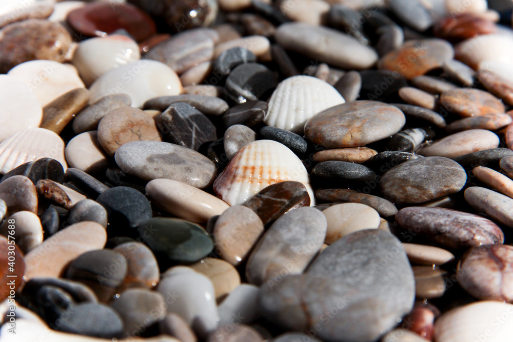Background from multi-colored stones. Texture of sea stones. Red and blue pebbles. Stone beach. Minerals. Colorful stone. Semiprecious stones. Stereoscopic Cobblestone. Background from multi-colored stones. Texture of sea stones. Red and blue pebbles. Stone beach. Minerals. Colorful stone. Semiprecious stones. Stereoscopic Cobblestone.