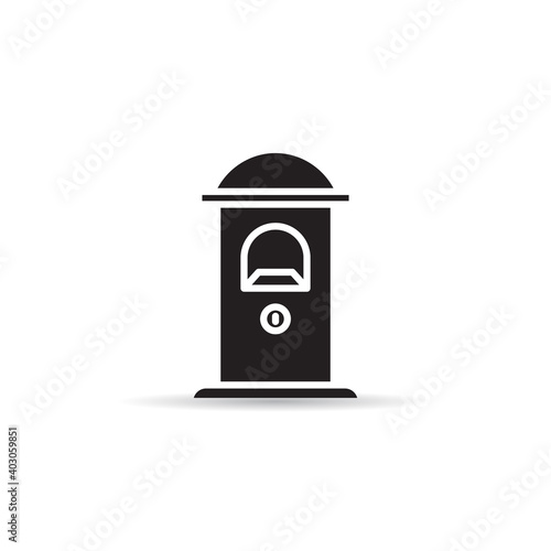 mailbox, postbox icon vector on white background
