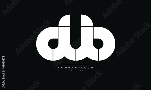 DUB icon monogram letter text alphabet logo design