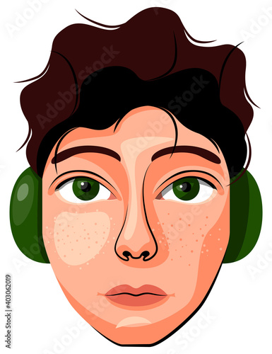 Vector man in gradient style