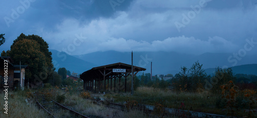 train in the mountains