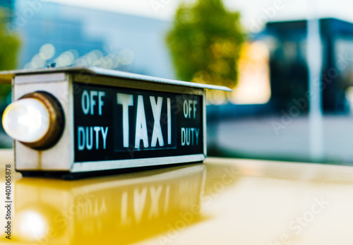 vintage taxi cab roof sign