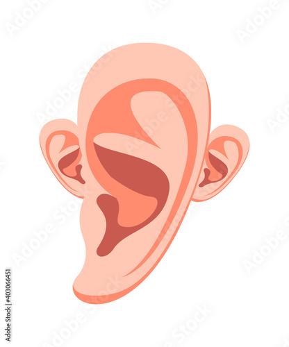 Vector ear in graphic style