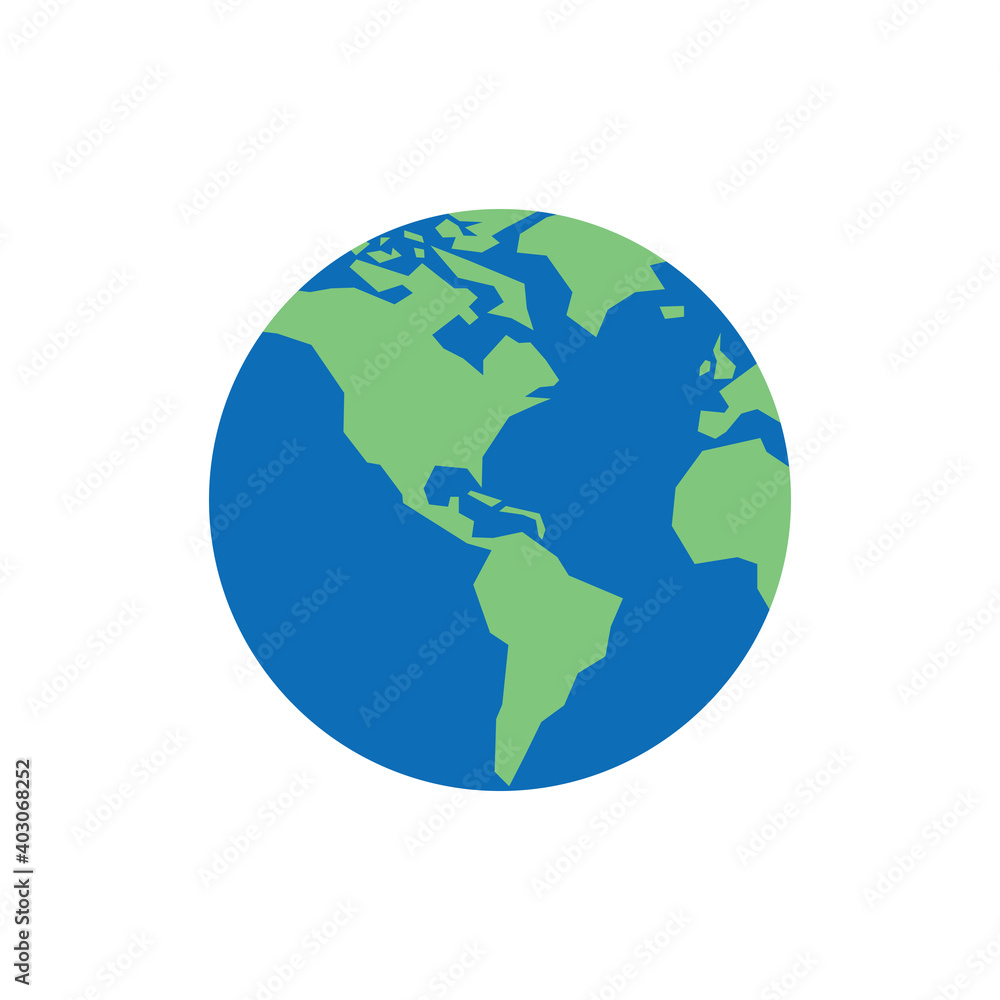 Globe earth planet icon design. Vector illustration. 