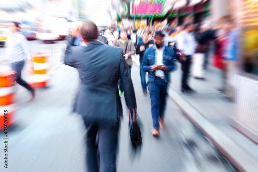 business man in the crowds on Times Square, NYC business man in the crowds on Times Square, NYC
