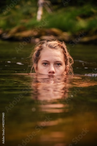 Fototapeta Naklejka Na Ścianę i Meble -  woman in water