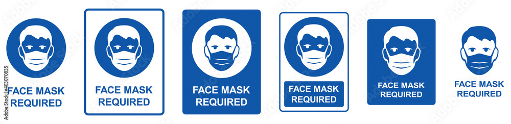 PANNEAU MASQUE OBLIGATOIRE bleu PANNEAU MASQUE OBLIGATOIRE bleu