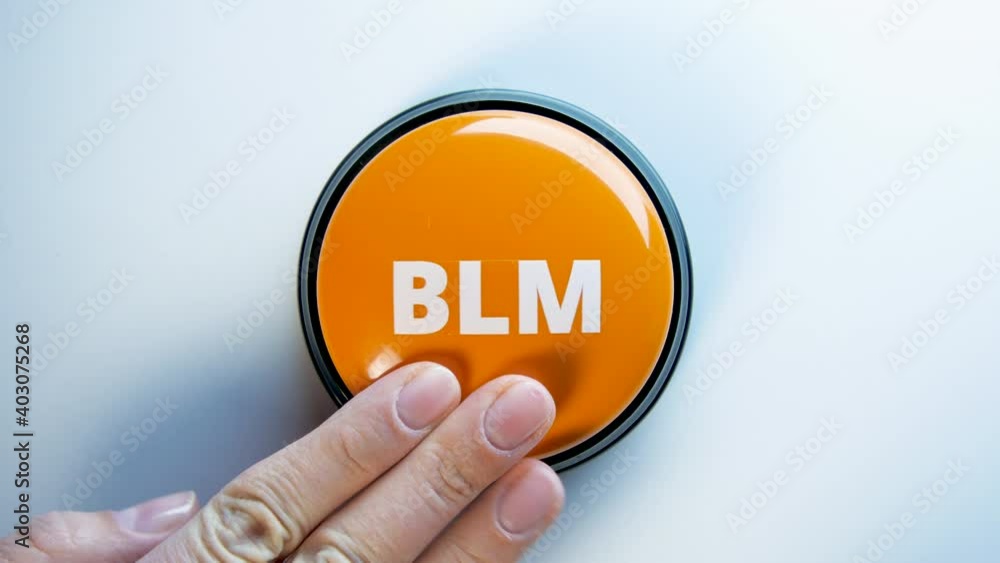 Woman pressing BLM button. Black Lives Matter movement. Idea of fighting against racism, police brutality and terror. Showing support for mass protests. Stop inequality, prejudice. Raising awareness. Woman pressing BLM button. Black Lives Matter movement. Idea of fighting against racism, police brutality and terror. Showing support for mass protests. Stop inequality, prejudice. Raising awareness.