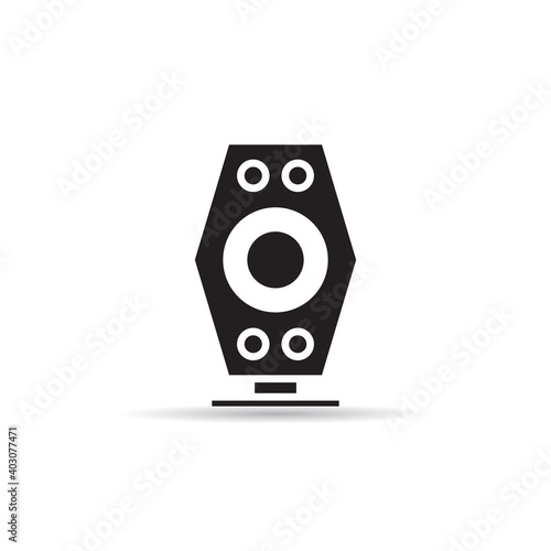 loudspeaker, amplifier and stereo icon vector
