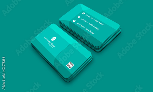 Blue Color Double-sided unicque professional business or visiting card design.