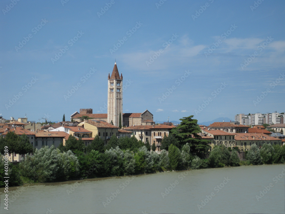 Verona with the river Adige flowing by