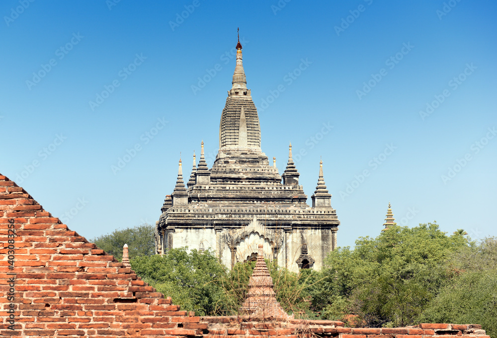 Gawdawpalin Temple, the second tallest Buddhist temple in old Bagan, Mandalay region, Myanmar (Burma)