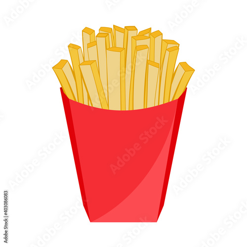 Deep fried french fries or hot chips for restaurant food menu vector