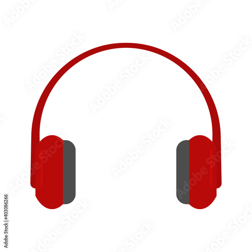 Over ear wireless headphones for music icon vector