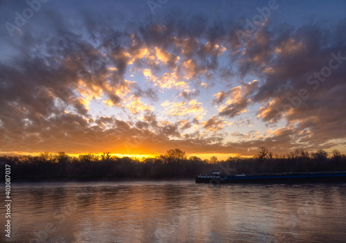 sunrise at Parkinsel, City Park Ludwigshafen