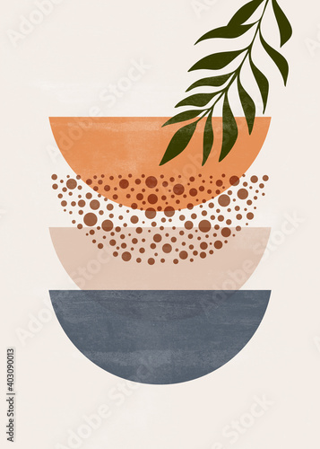 Abstract sun moon print boho minimalist printable wall art geometric abstract