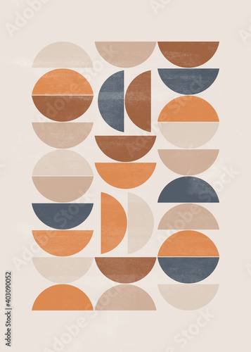 Abstract sun moon print boho minimalist printable wall art geometric abstract