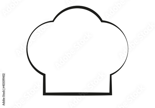 Icono negro de un gorro de cheff.