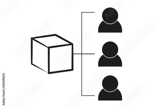 Esquema de logística de una empresa.