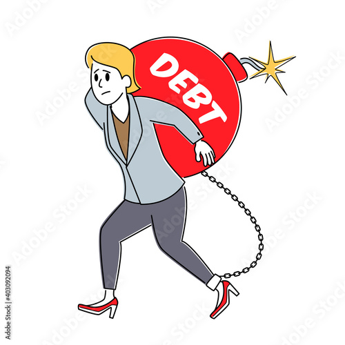 Bank Debt and Career Failure, Mortgage Debentures and Business Problems. Loan Payment, Taxation Concept