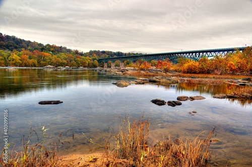 Bridge over the Potomac river near Harpers Ferry West Virginia