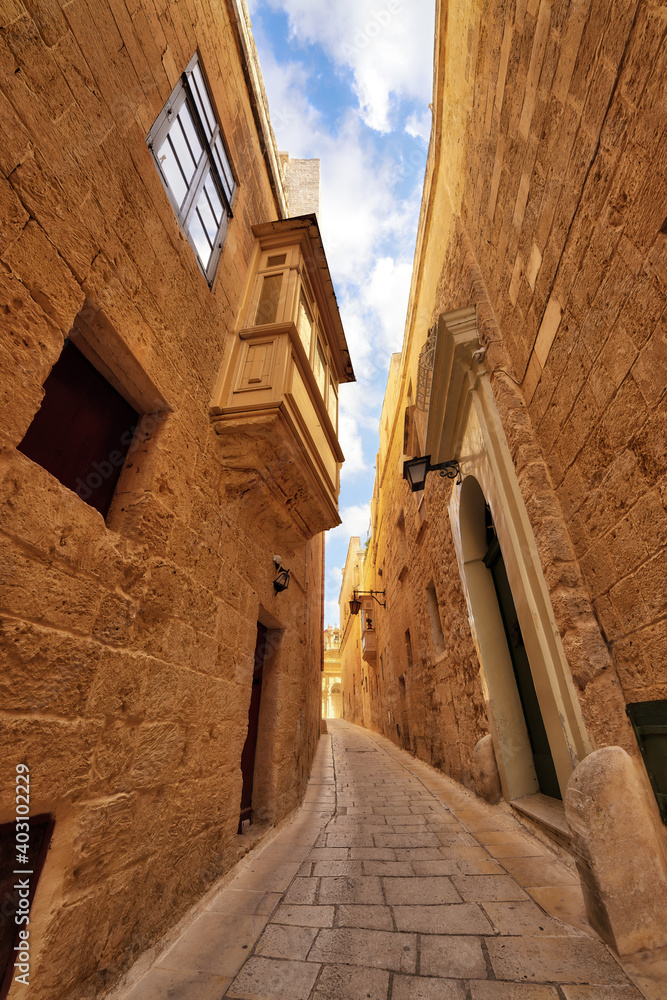 Alleys in the Mdina in Malta, taken in November 2020