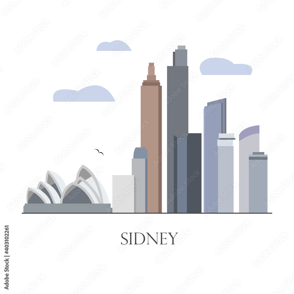 Obraz premium shanghai sidney new york city buildings architecture