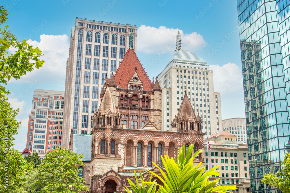 Trinitiy Church in the City of Boston Massachusetts USA

