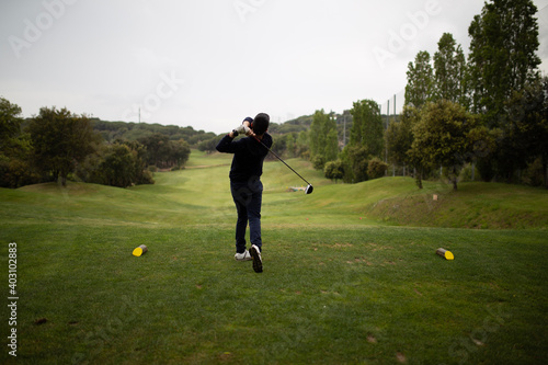 person playing golf