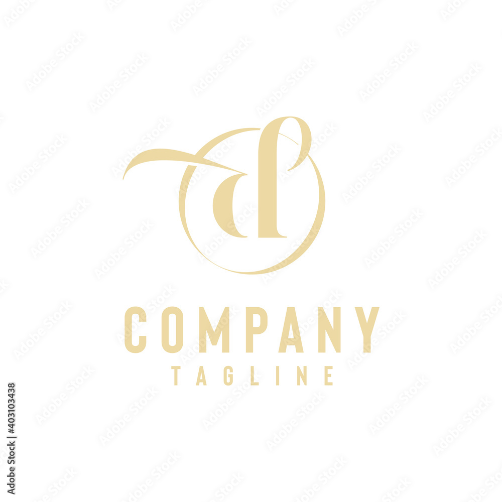 Fototapeta premium D monogram Letter Initial business logo Design Graphic Concept