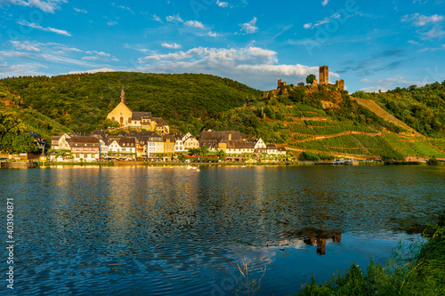 Panoramic view of Metternich Castle on the Moselle, Germany. photo