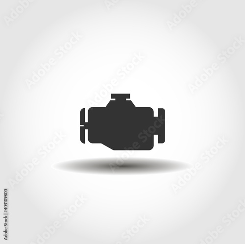 car engine isolated vector icon. car part design element