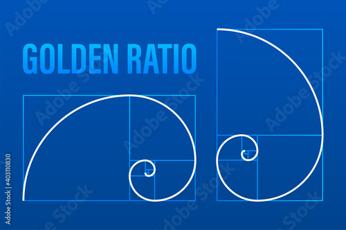 Golden ration. Abstract geometric background. Vector stock illustration.