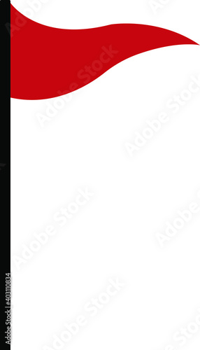 vector illustration of Red golf flag