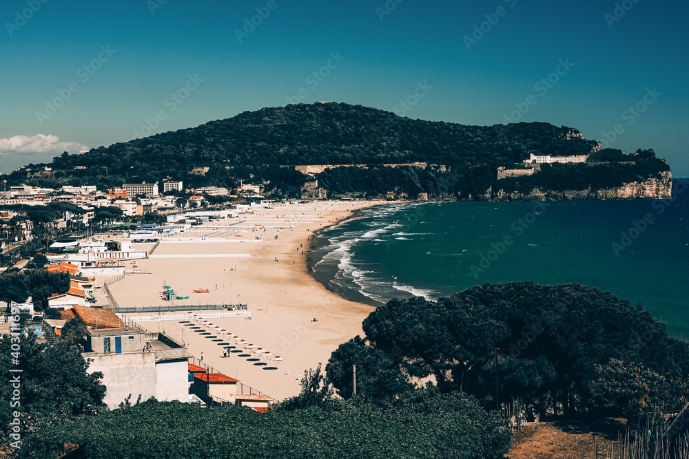 view of the beach of Gaeta, Italy