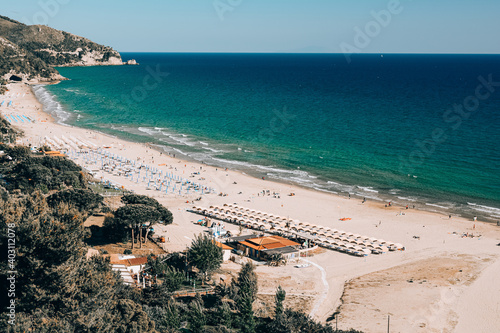Fototapeta Naklejka Na Ścianę i Meble -  view of the beach of Gaeta, Italy