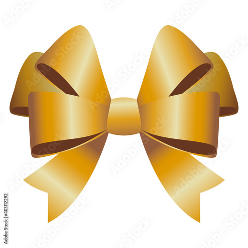 happy merry christmas golden bow ribbon