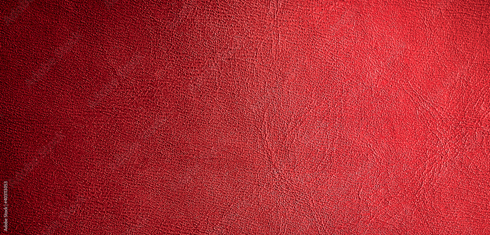 Fototapeta premium red faux leather with visible details. background