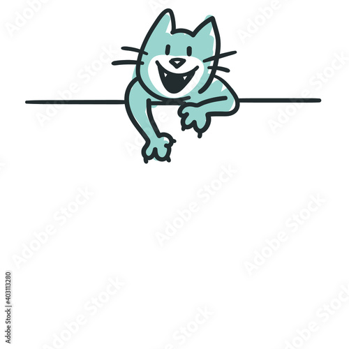 Blue Cat: climbing, banner (No. 10)