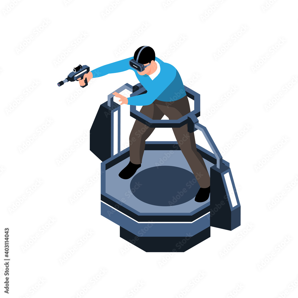Virtual Reality Isometric Illustration Virtual Reality Isometric Illustration