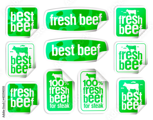 Beef stickers set - best and fresh beef