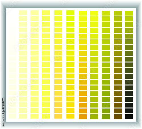 Yellow color palette. Color trends