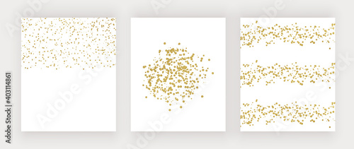 Golden glitter confetti dots design

