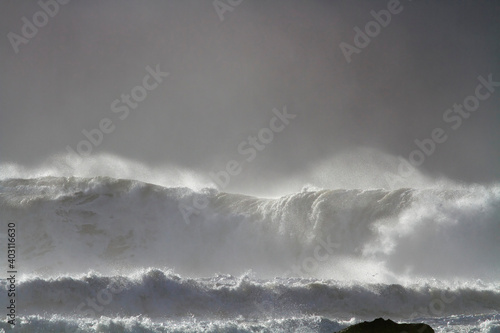 Breaking stormy sea wave