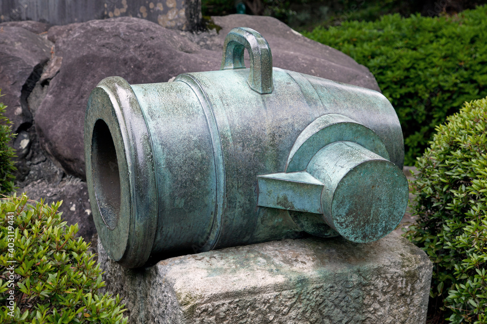 A Cannon at a Reverberatory Furnace in Shizuoka Prefecture, Japan A Cannon at a Reverberatory Furnace in Shizuoka Prefecture, Japan