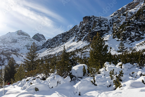 Winter landscape of Malyovitsa peak, Rila Mountain